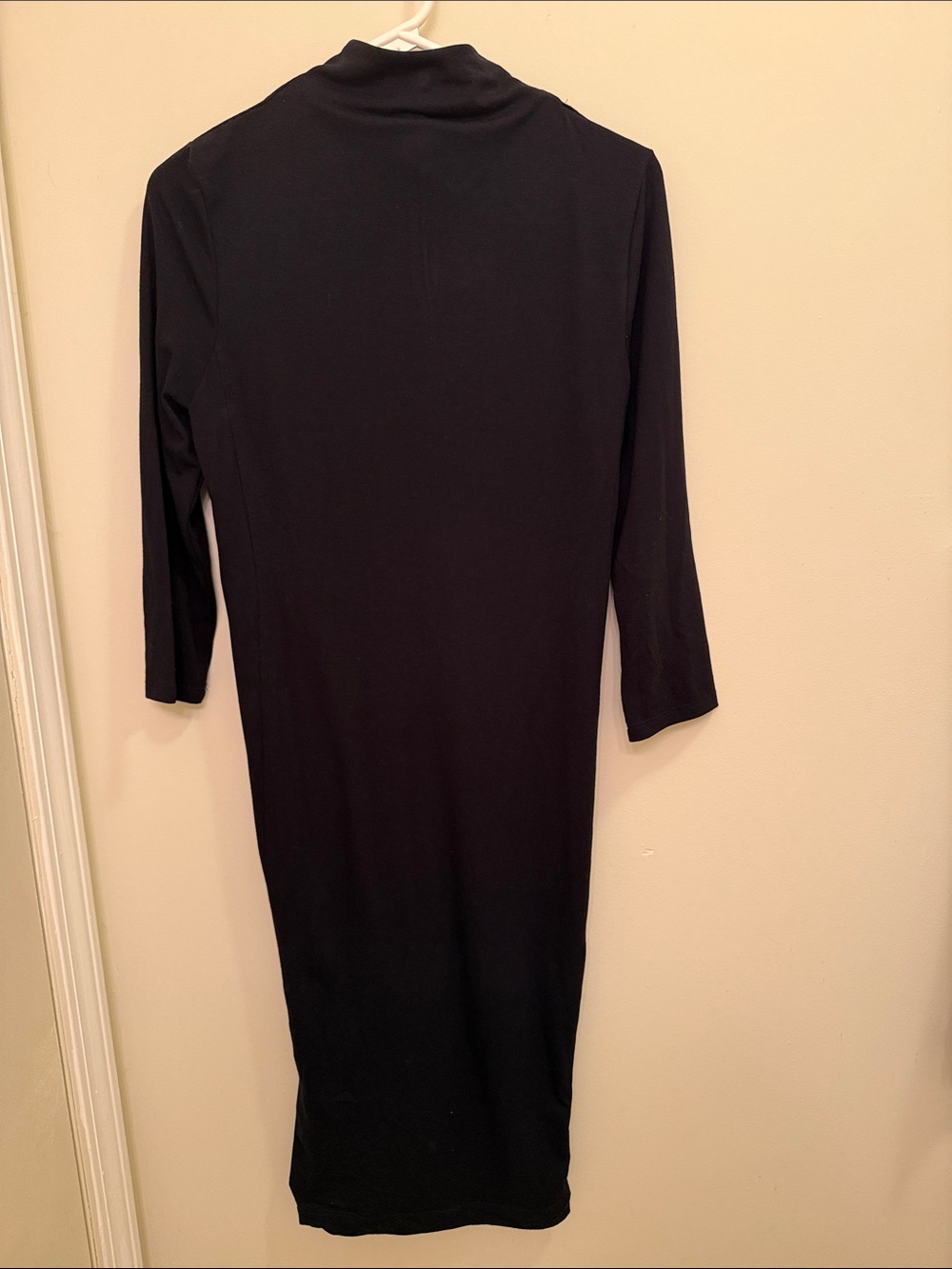 Sociology Black Long-Sleeve Bodycon Midi Dress
